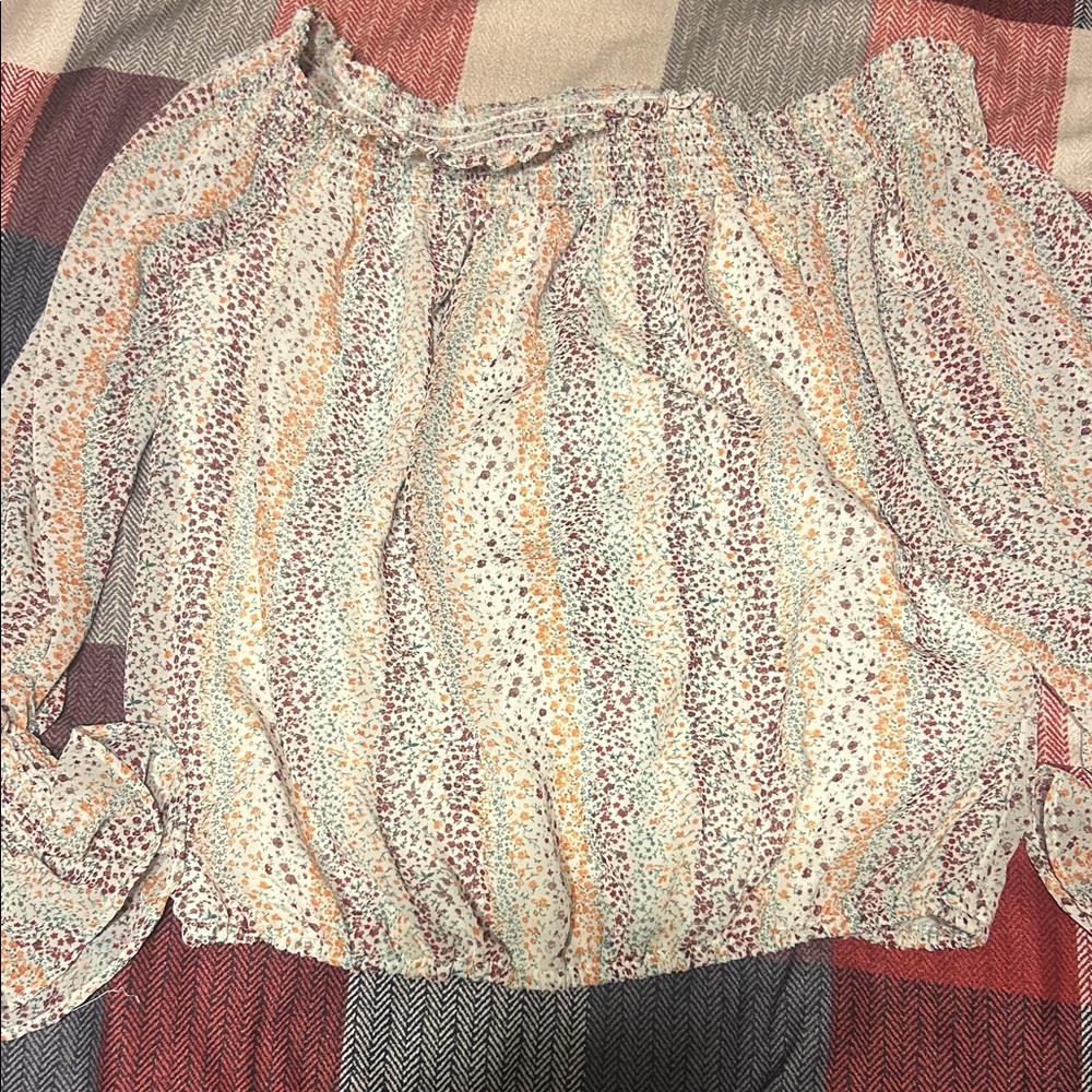 Elegant Multicolor Off-Shoulder Blouse